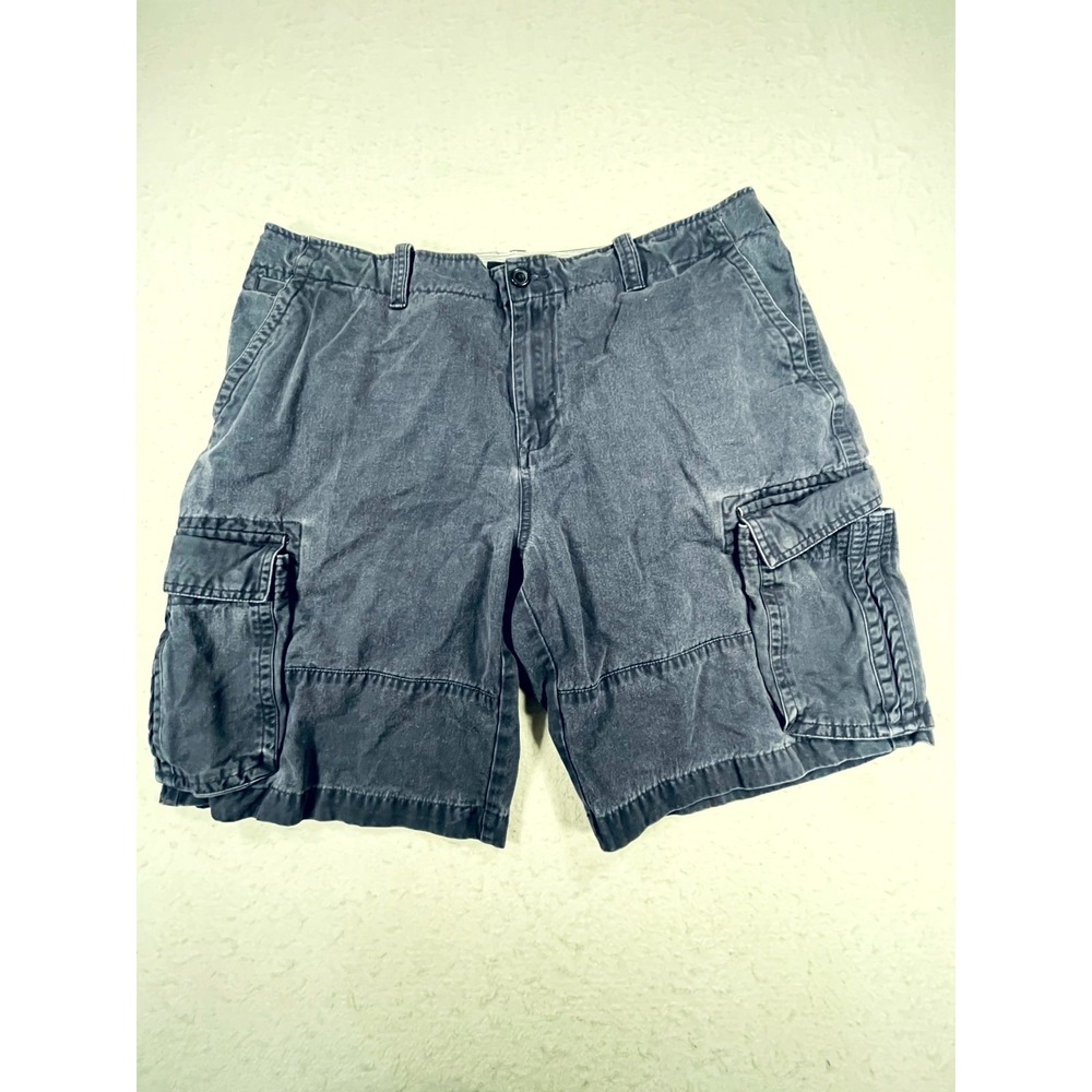 Tommy Hilfiger Cargo Shorts Mens Size 38 Navy Utility Cotton Y2K Relaxed Fit